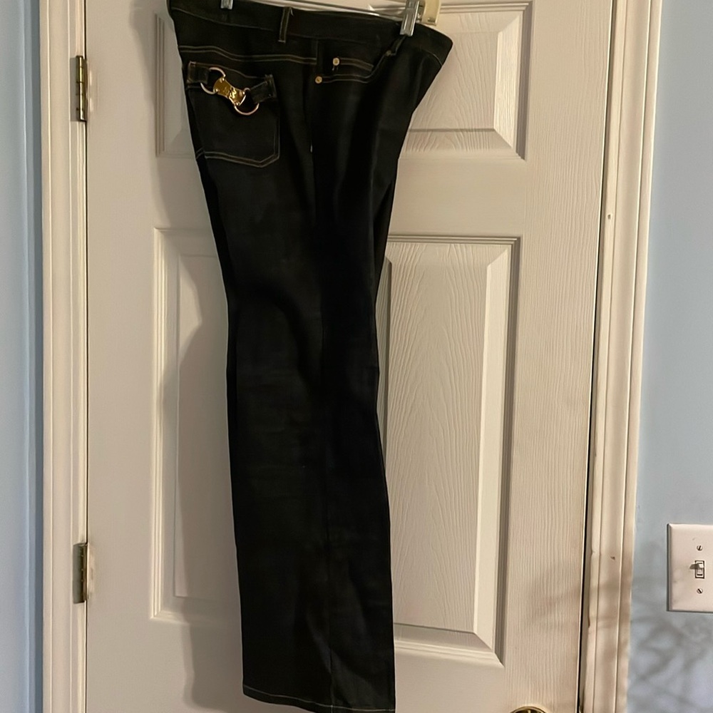 Michael Kors Black Women's Jeans with Gold Hardware